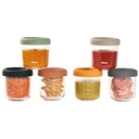 BEABA Coffret 6 portions verre 250 ml (Sunrise color mix)