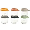 BEABA Coffret 6 portions verre 250 ml (Sunrise color mix)