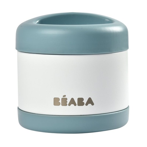 [912909] BEABA Portion inox isotherme 500 ml (Baltic blue/Blanc)