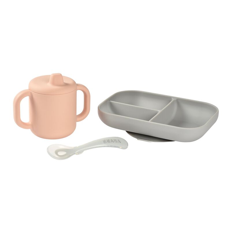 BEABA Coffret d'apprentissage silicone + tasse