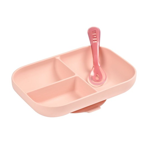 BEABA Set repas silicone 2 pièces compartimenté