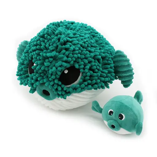 [74700] GOBETOU LE POISSON GLOBE MAMAN & BEBE VERT